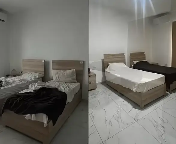 Airbnb Before and After Pristine Cleaning